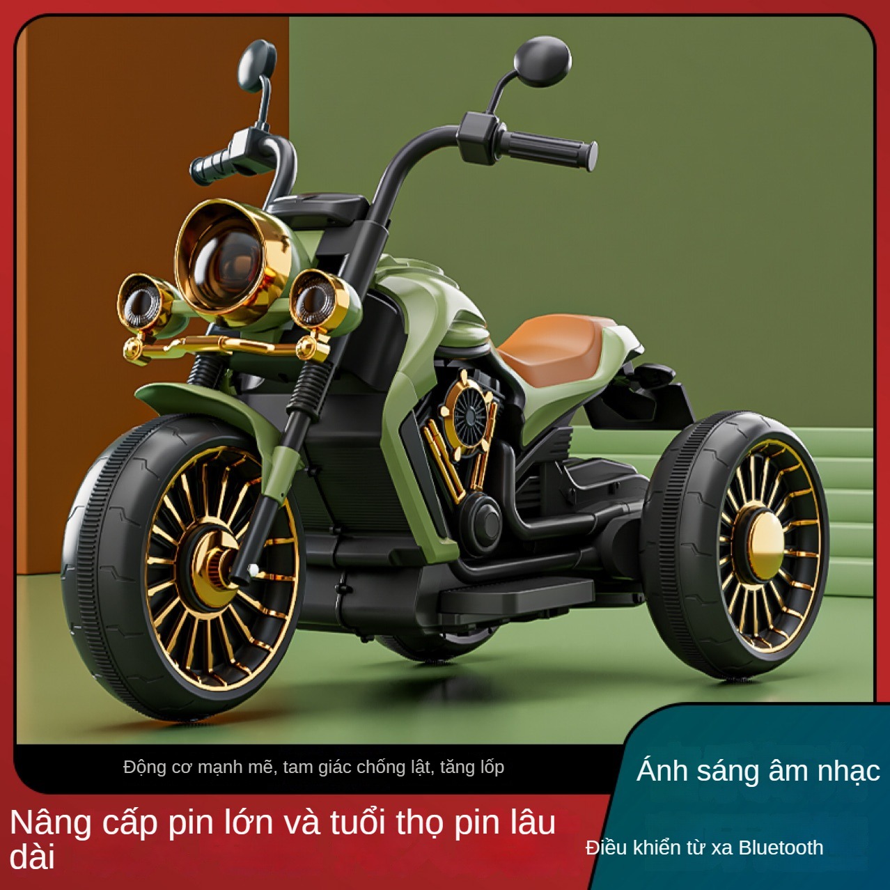 Trẻ em xe điện ba bánh xe máy sớm dạy điều khiển từ xa có thể đi xe sạc cho nam cô gái bé đồ chơi xe đẩy trẻ em