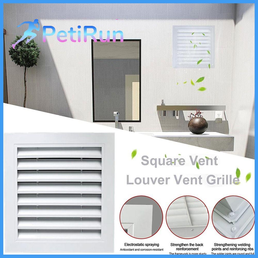 PETIRUN Hợp nhôm Lưới thông gió Hình vuông Trắng Lưới nướng không khí trở lại Cửa thông gió Gable Nhà ở