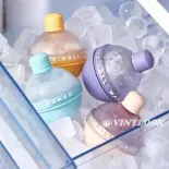 VINTLOOK Khuôn Đá Khúc Côn Cầu Silicone Đặc Biệt Cho Rượu Whisky, Máy Làm Đá Hình Cầu Tròn Gia Dụng