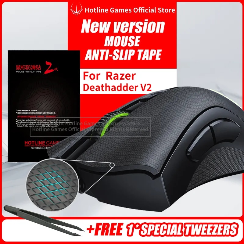 Flash bán sáng tạo đường dây nóng trò chơi chuột chống trượt băng cho DeathAdder V2 ngăn mồ hôi Chuột Miếng Đệm chuột bên chống trượt Tấm trượt Chuột