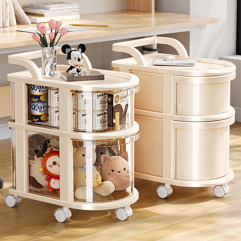 Xe Đẩy Gia Dụng Phòng Khách Phòng Ngủ Kệ Đầu Giường Kệ Đựng Đồ Ký Túc Xá Sàn Có Thể Di Chuyển Nhiều Tầng Tủ Đựng Đồ