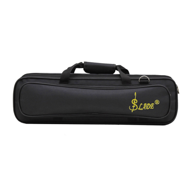 16 Hole 17 Hole Flute Case Oxford Cloth Flute Bag Thickened with Cotton Handbag Shoulder Strap Flute Storage Bag, Easy to Use Fine Workmanship (Black)