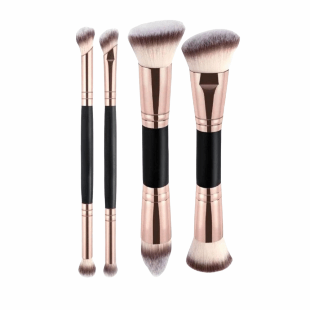 JOMEY 2/4/5Pcs Đỉnh phẳng Cọ trang điểm hai đầu Lông bàn chải mềm Đầu nghiêng Bộ cọ trang điểm Cọ tán phấn Đa chức năng Bộ cọ trang điểm nền Trang điểm cho người mới bắt đầu - 3