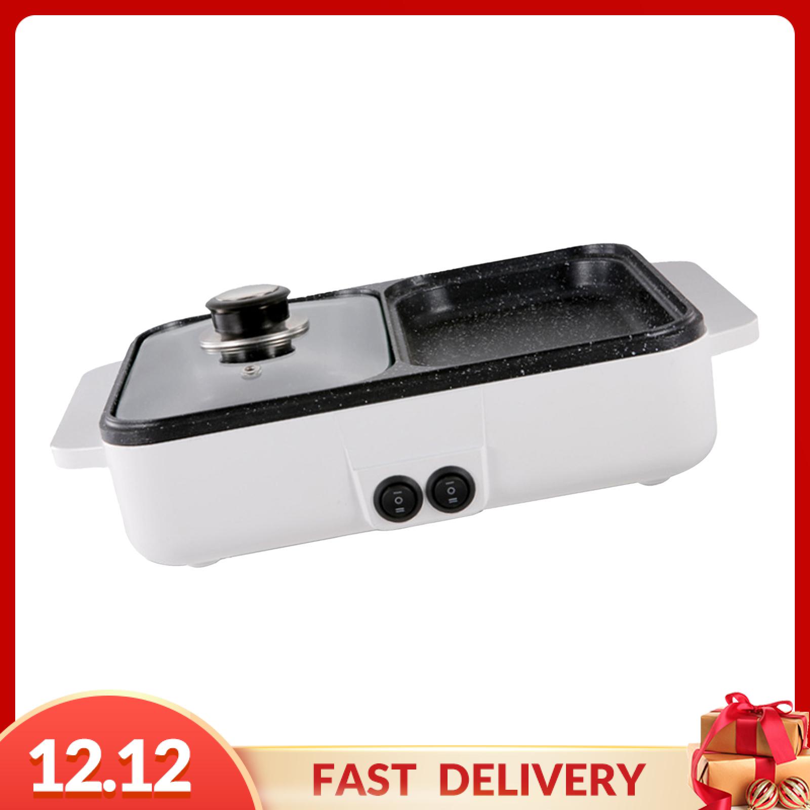 Pezhong Electric Hot Pot with Grill Smokeless Grill Fast Cooking Compact Multifunctional BBQ Grill for Apartments Family Gathering Giá 533,654 Đồng*Miễn phí vận chuyển