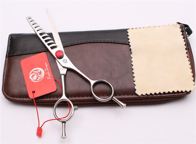 【Fast and Reliable Shipping】 6 17.5cm Jp 440c Purple Dragon Human Hair Scissors Hairdressing Thinning Shears 10 Teeth 40% Thinning Rate Styling Tools Z2006 - 5
