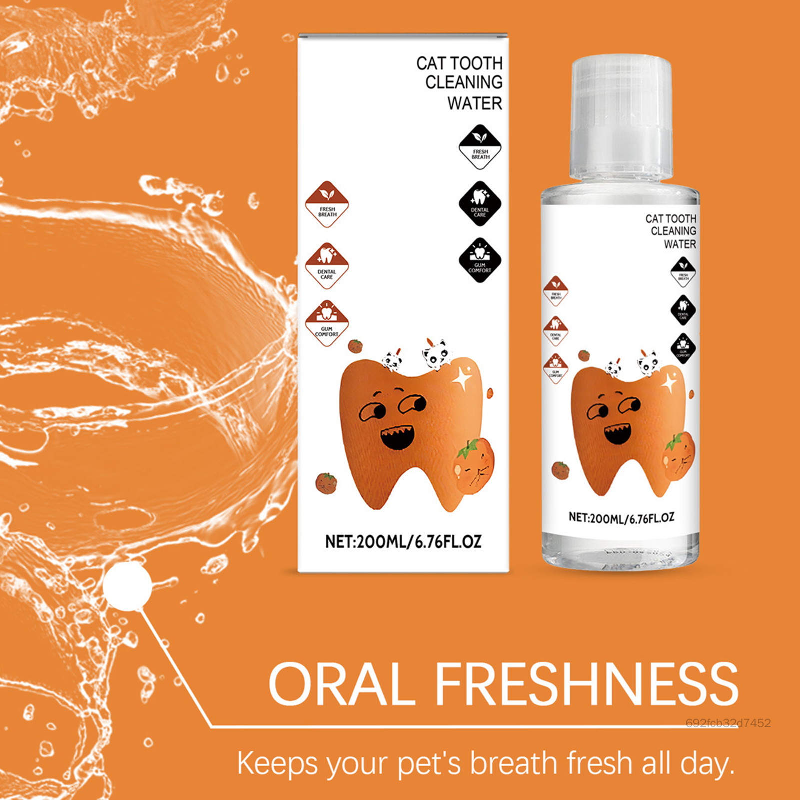 Nước Làm Sạch Răng Cho Mèo 200Ml Chăm Sóc Răng Miệng Loại Bỏ Hôi Miệng Giảm Cao Răng An Toàn Khi Nuốt Công Thức Thực Phẩm Dành Cho Mèo Trưởng Thành Và Mèo Cao Cấp HU-VN