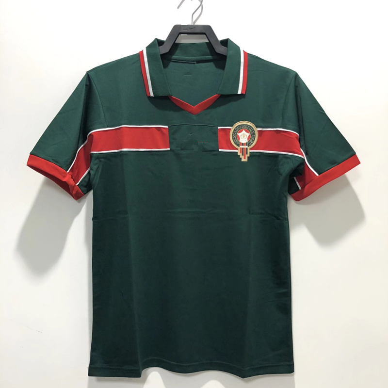 Authentic imported New style Reprinted Version Of The 1998 World Cup Morocco Team Retro Old Jersey N