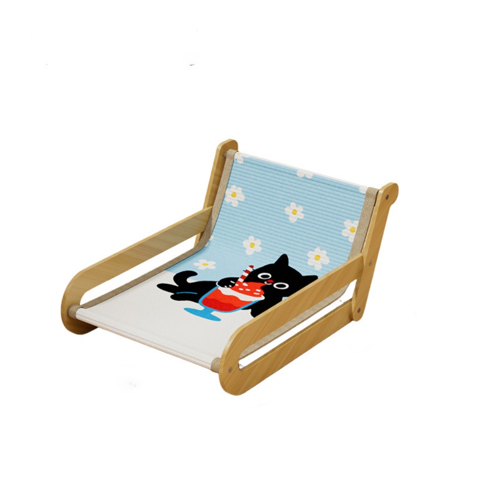 ZENDO12 Chống mài mòn Giường Sofa cho thú cưng Bằng gỗ Phim hoạt hình Ghế đu đưa cho mèo Phổ quát Có thể tháo rời Dụng cụ cào móng cho mèo dành cho mèo và chó - 3