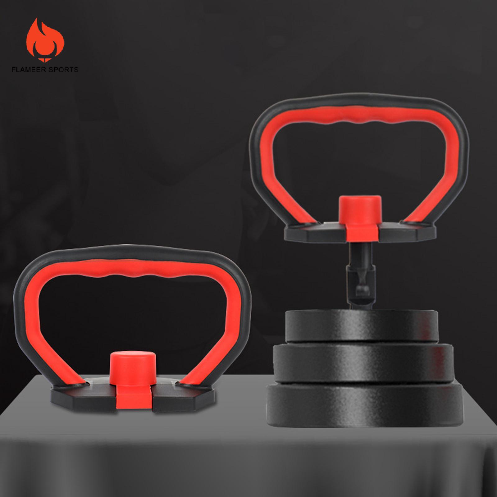 Flameer kettlebell xử lý Ấm đun nước chuông bài tập nắm chặt có thể điều chỉnh quả tạ Grip dễ dàng mang theo cho tập thể dục Túi gym cử tạ tập luyện