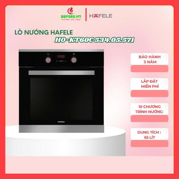 Lò nướng Hafele HO-KT60C 534.05.571 – Chính hãng nhập khẩu Ba Lan, thiết kế hiện đại, 10 chế độ nướng, đối lưu nhiệt, an toàn & dễ vệ sinh