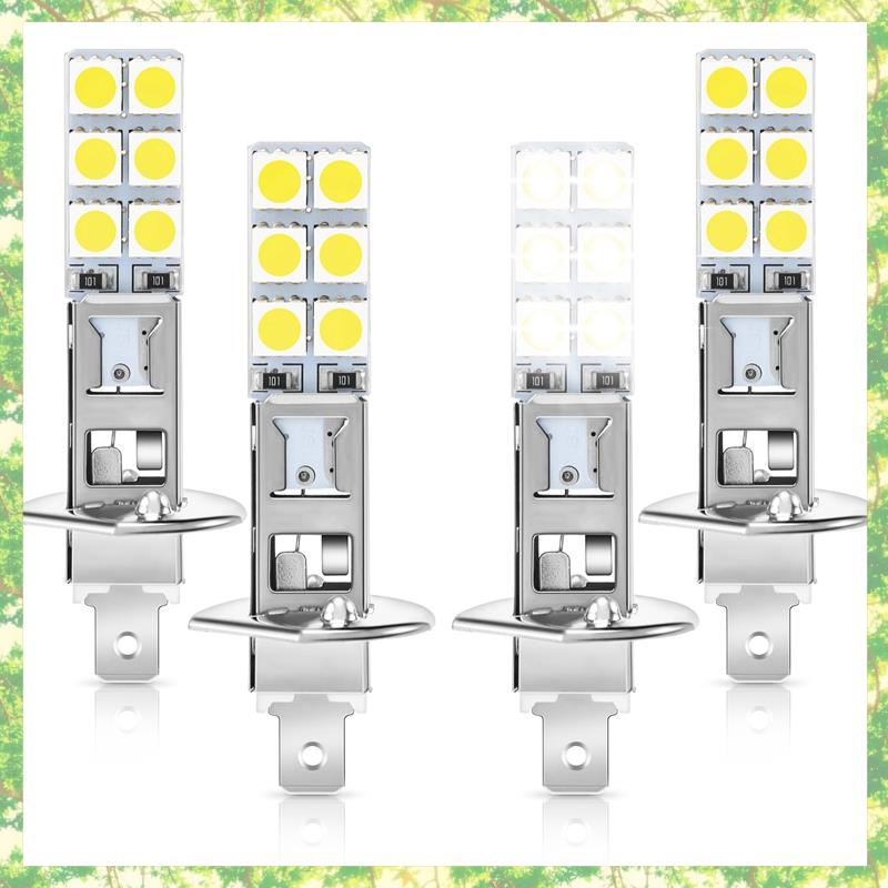 4PCS H1 6000K Super White 80W LED Headlight Bulbs Kit Fog Driving Light