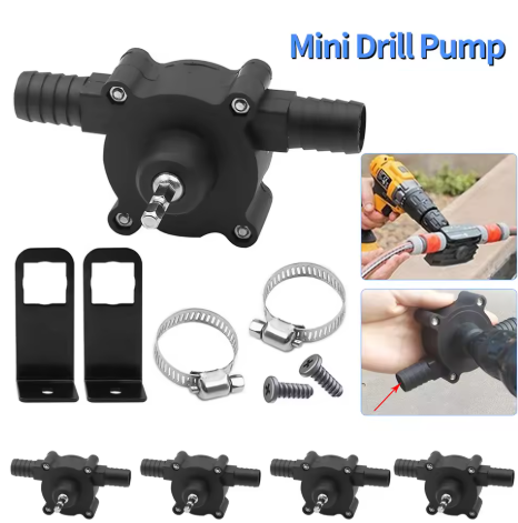 ปั๊มหอยโข่งแบบพกพาขนาดเล็ก ปั๊มมือสว่านไฟฟ้า คู่มือสว่านไฟฟ้าไดรฟ์ปั๊มน้ำชนิดดูดน้ำเองน้ำมันน้ำปั๊ม ปั๊มเจาะไฟฟ้าขนาดเล็กความเร็วสูง, ปั๊มด่วน, กลางแจ้ง, บ้าน, สวน, ใช้งานง่ายน้ำหนักเบาเจาะปั๊มน้ำ Self-priming Fluid Water Transfer ปั๊มบ้านสวนกลางแจ้ง ราคา 95 บาท*ส่งฟรี