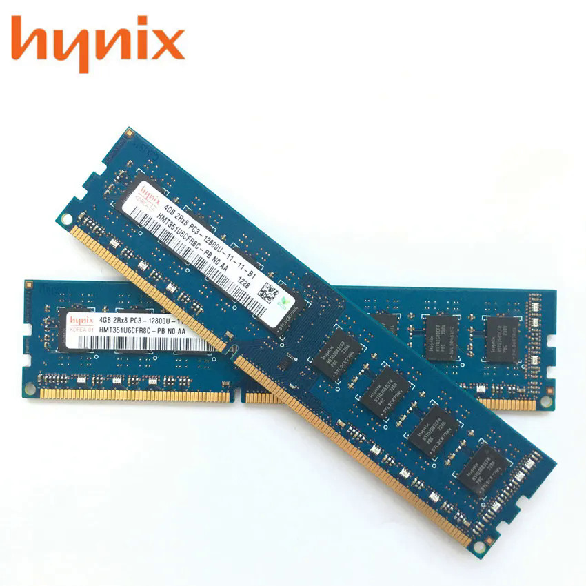 SK Hynix chisse 4GB 1rx8 2Rx8 PC3 PC3L 12800u DDR3 1600MHz Máy tính để bàn RAM máy tính để bàn Bộ nh