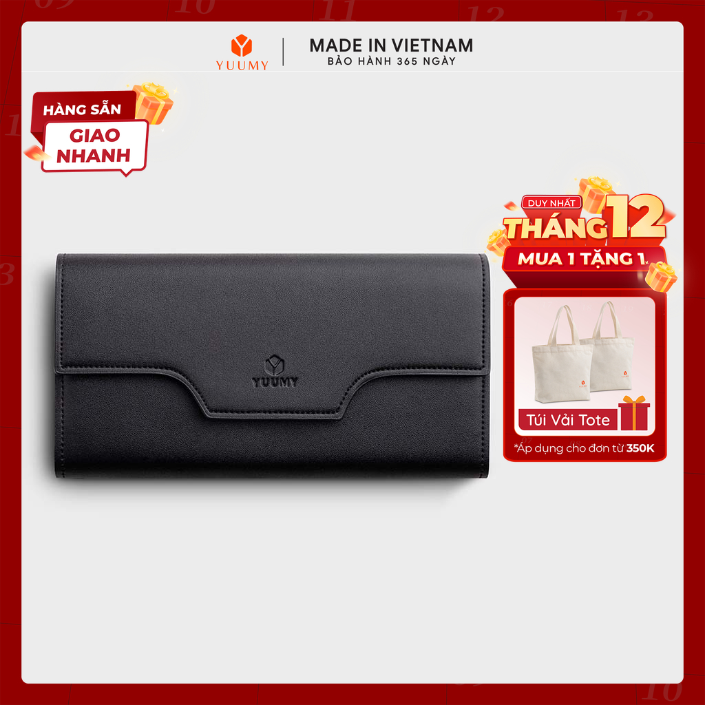  Ví Yuumy   Thời trang nữ kiểu cầm tay dáng dài - Ví da Seasand YV55  