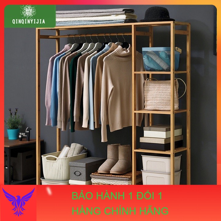 Tủ treo quần áo gỗ tre cao cấp,90x30x145cm, Tủ quần áo, Giá treo quần áo, Cây treo quần áo, kệ treo quần áo