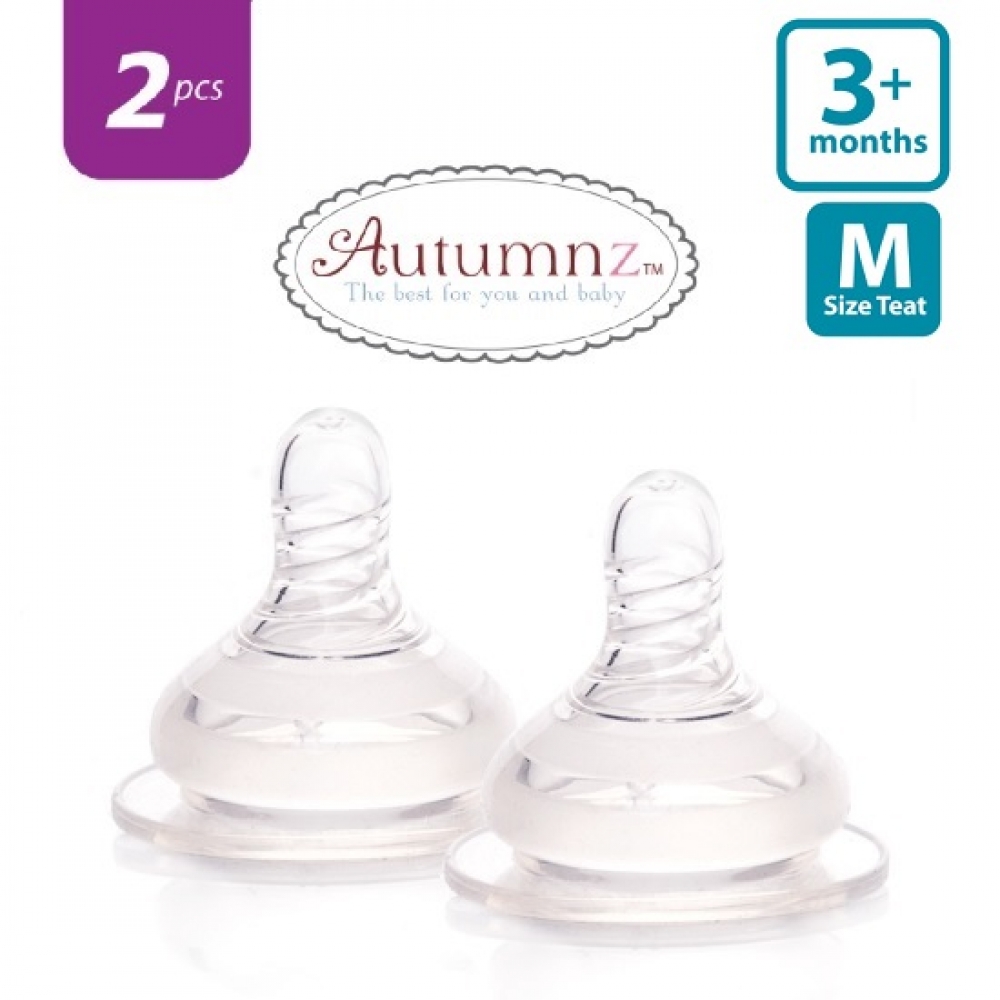 Autumnz MAXY Soft Silicone Teat 2pcs Wide Neck Nipple