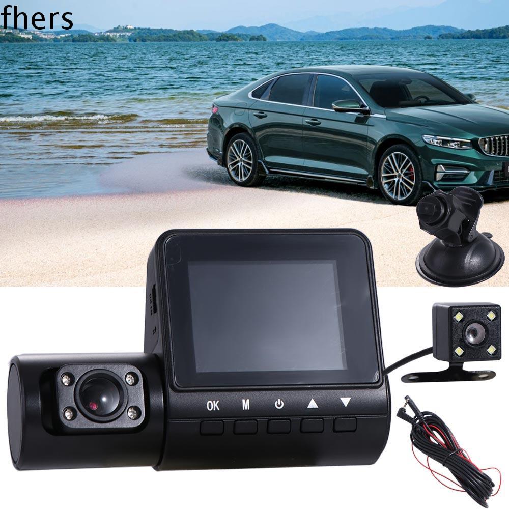 FHERS 2 inch Camera hành trình mini 3 kênh cho xe hơi 3-len HD 1080P Camera hành trình 3 ống kính bê