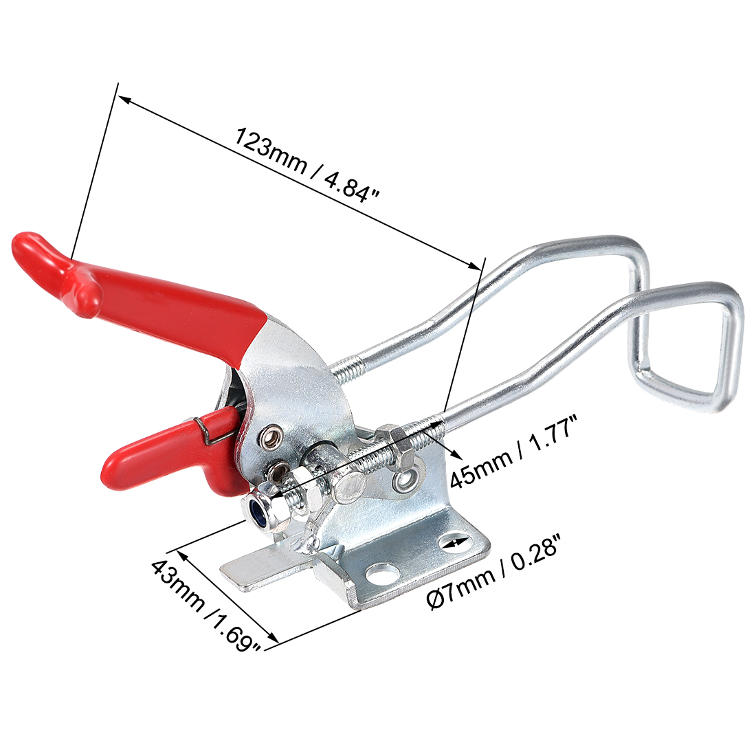 【Daily Deals】 2pcs 771lbs Adjustable Draw Latch Galvanized Hook Bolt Self-Lock Toggle Clamp Quick Release Toggle Latches Catch Clasp Hasp
