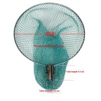 MXKJING T30 Nylon Mesh Fishing Net Head Without Handle Multi-strand Fishing Landing Net Large Stainless Steel Fly Fishing Dip Net For Freshwater Saltwater