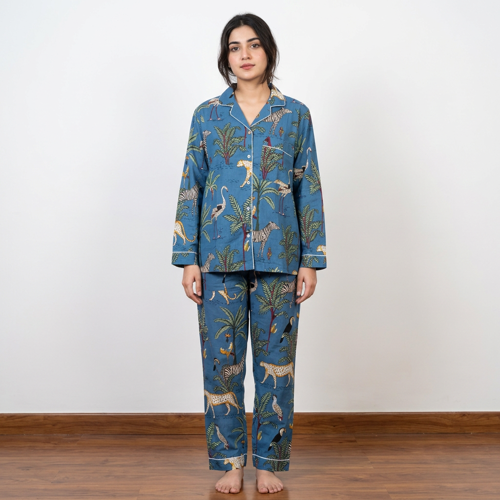 Ladies Printed Cotton Night Dress