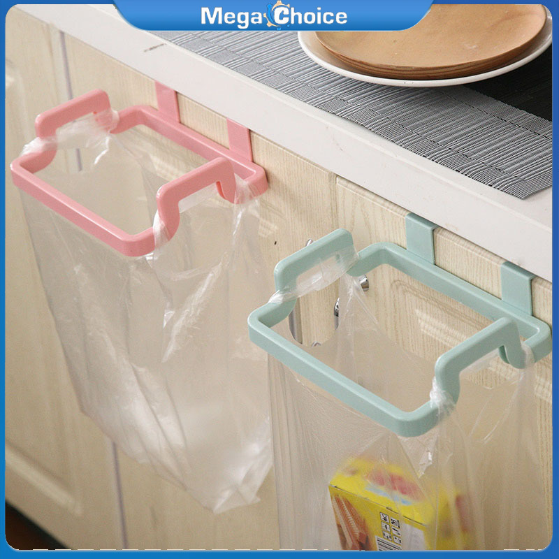MegaChoice【100%Original】Door Hanging Garbage Bag Holder Rag Rack for Home Kitchen Cabinet Storage ราคา 27 บาท*ส่งฟรี