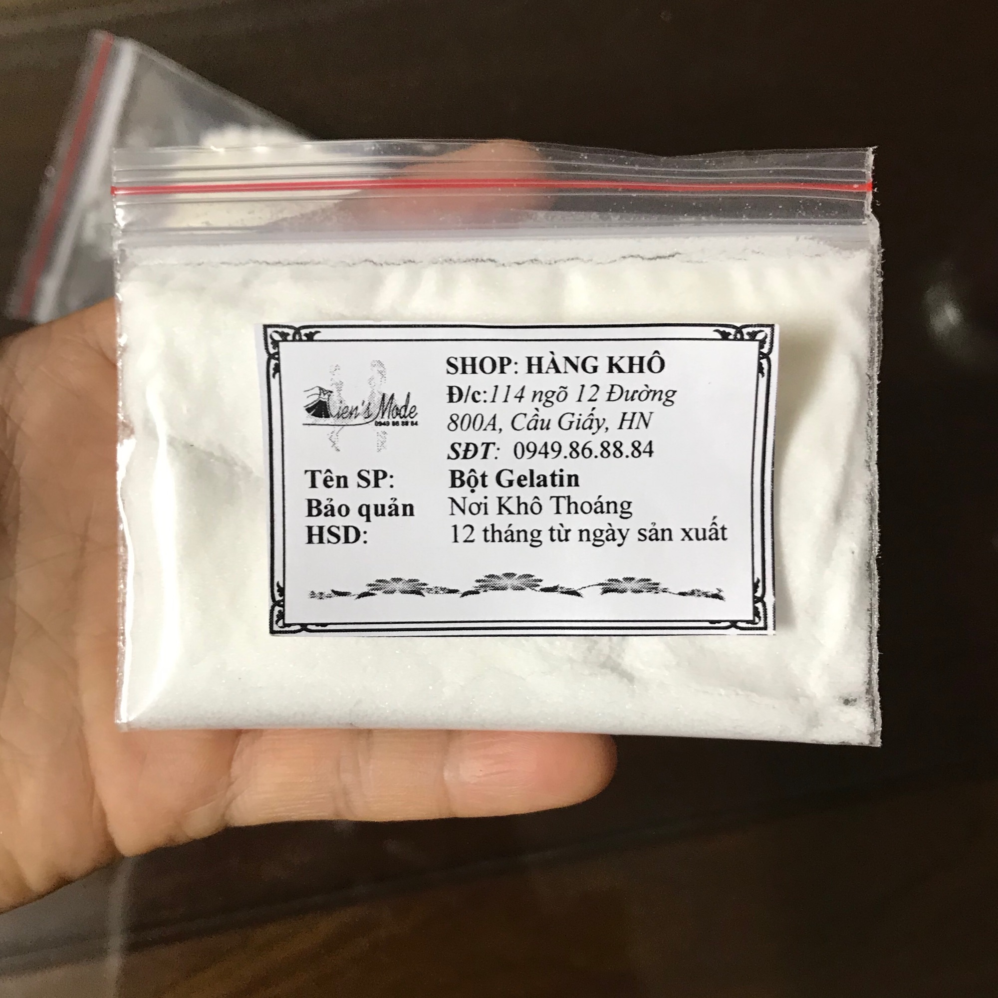 100gr bột gelatin
