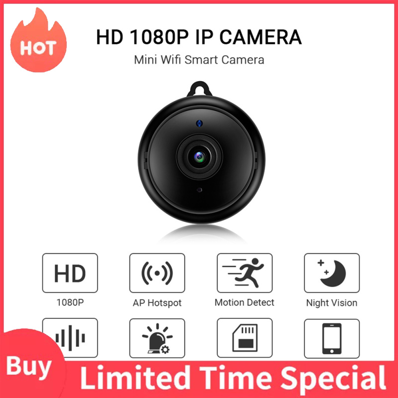 Mini Wifi Ip Camera Hd 1080p Wireless Indoor Camcorder Night Vision Two-way Audio Motion Detection Baby Monitor V380 ราคา 229 บาท*ส่งฟรี
