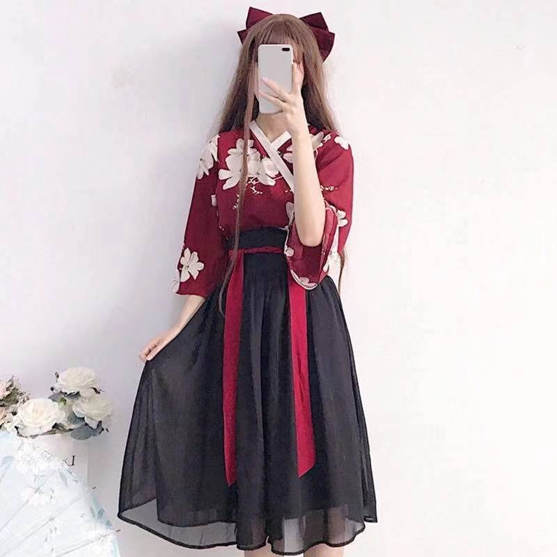 LUNA Trang phục cổ Trung Quốc  Mùa xuân và mùa hè 2024 Trang phục nữ mới Hoa Gian Dao Cổ Phong cải t