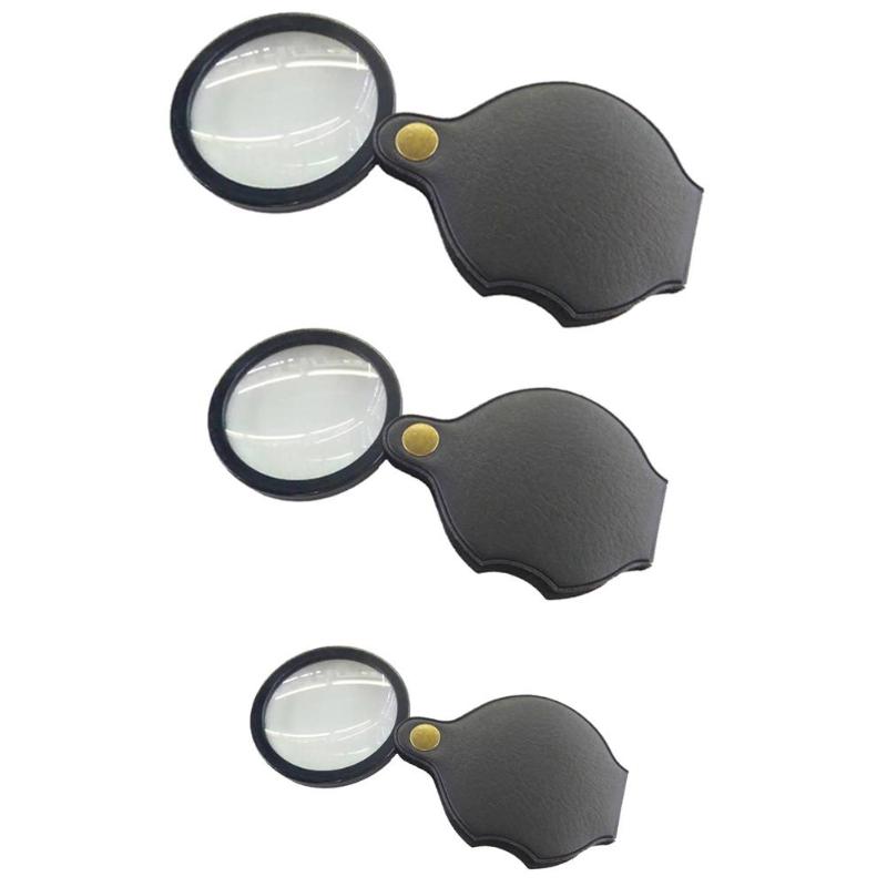 yingke 6x/8x/10x Mini Pocket Folding Magnifier Jewelry Magnifying Glass Hd Eye Glass Loupe Glass Lens Portable Magnifier