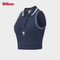 Wilson Women WSP 2026 Removable Chest Pad Tennis Sports Polo Collar Knitted Tank Top WW00372