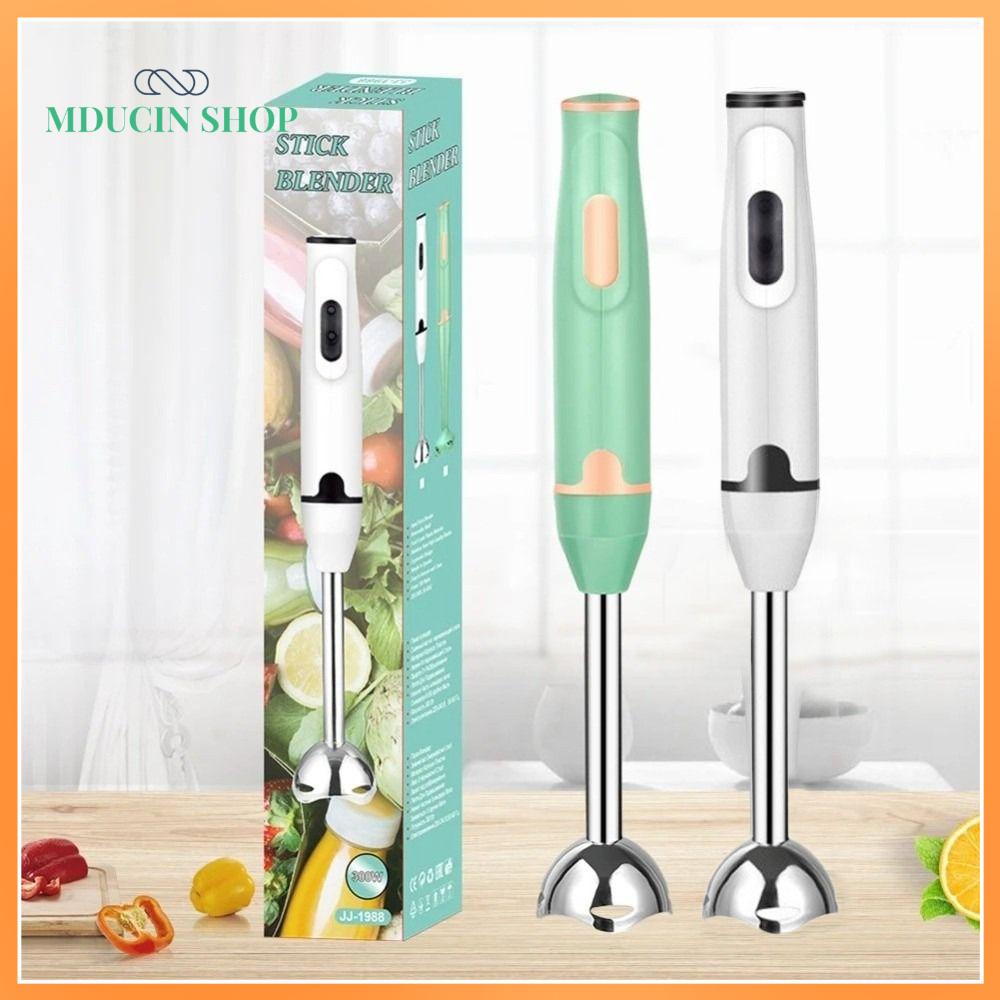 MDUCIN SHOP Thép không gỉ Máy xay cầm tay Đa năng Cấp thực phẩm Máy trộn que thực phẩm Di động Phích cắm EU Máy xay sinh tố điện ngâm Làm món tráng miệng