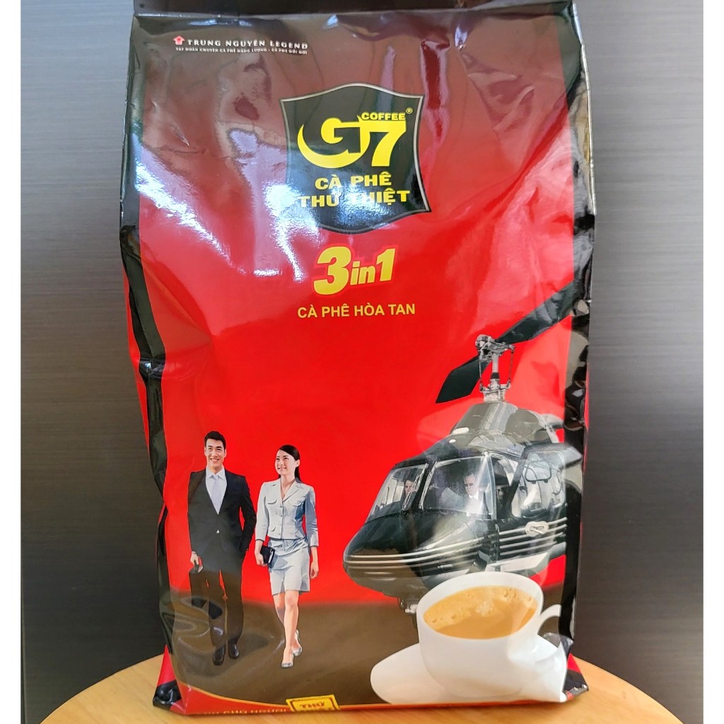 G7 – TÚI LỚN 1.6 Kg / 100 gói – CÀ PHÊ HÒA TAN / Trυng NGUYÊN LEGEND 3 in 1 Coffee (HALAL)