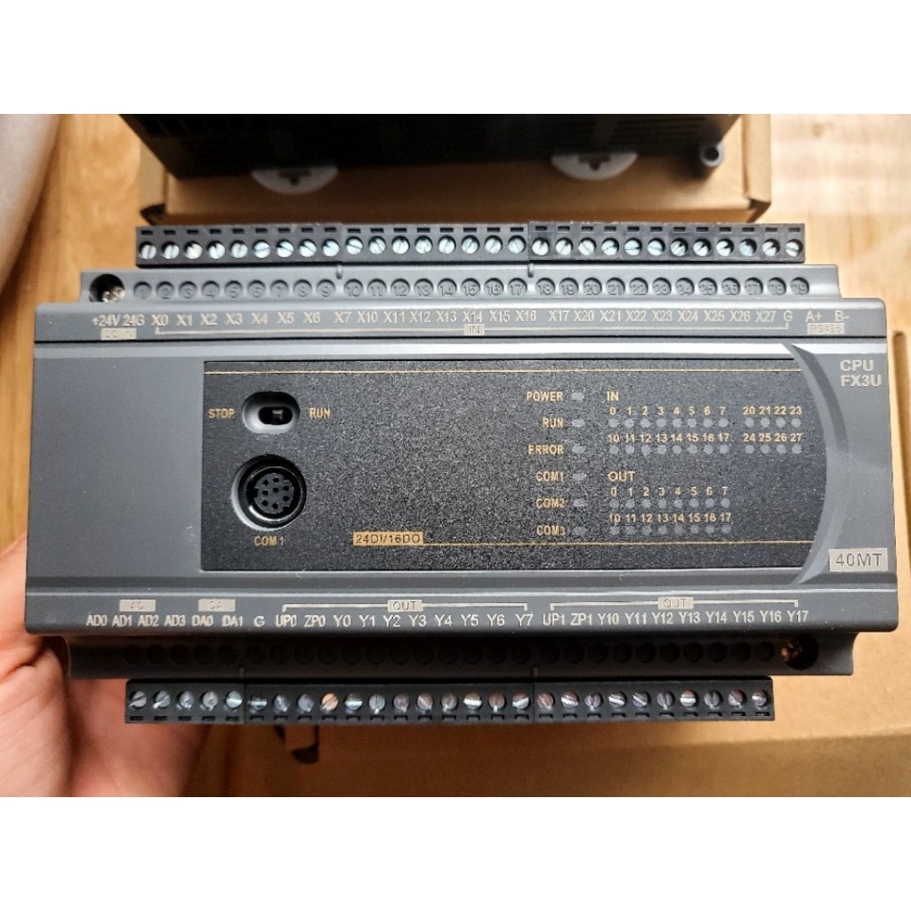 Bộ lập trình PLC LK3U FX3U 14 16 20 24 30 32MT 32MR 48 64 MT MR MRT AD2DA phát xung 4/8 TRỤC RTC Modbus RTU RS485 ADPRW. TGT - FX3U-40MT RS232 DVP