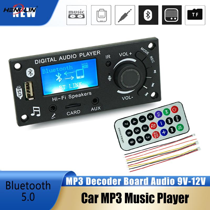 9-12V Car Radio Board Bluetooth Car Kit Wireless Decoder Board USB AUX TF Music Player Module LCD Display For MP3 Player Speaker