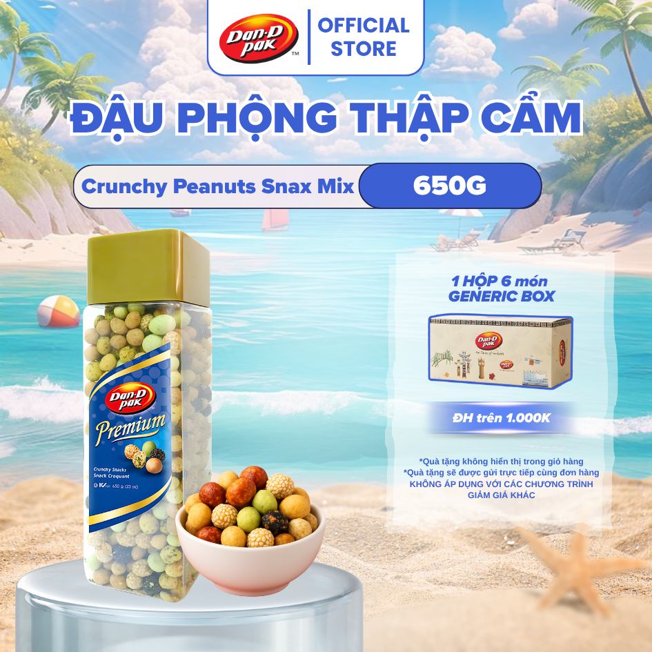 Thập Cẩm Đậu Phộng Crunchy Premium Dan D Pak I Crunchy Peanuts Snax Mix Premium I 650g