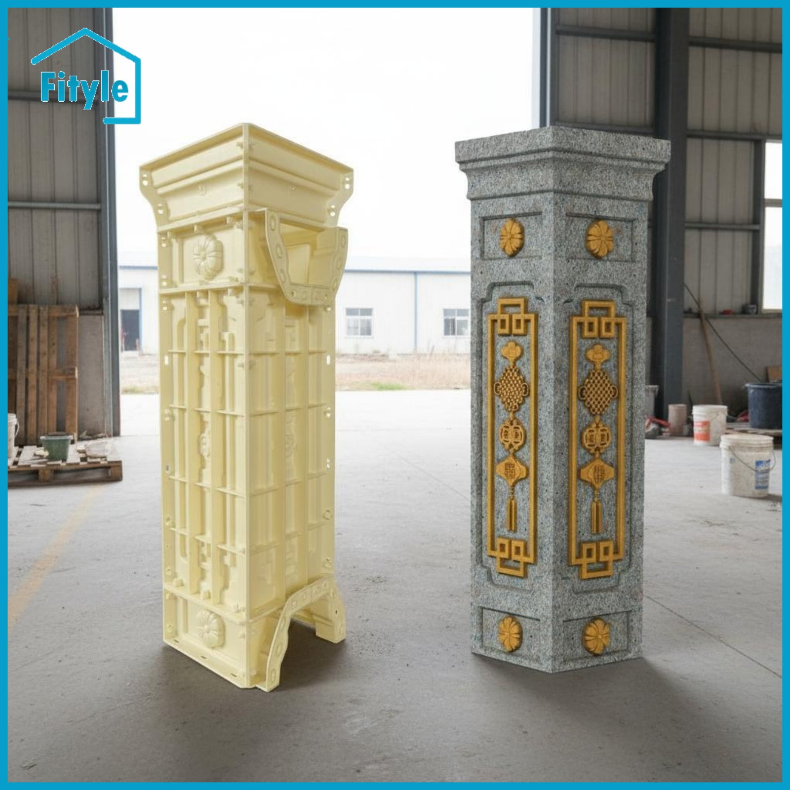 Fityle Reusable Roman Column Mold Thickened & Reinforced Plastic Balcony Railing Mold Modular Design Cement Fence Form Lightweight for Fencing, Garden, Patio ราคา 8,218 บาท*ส่งฟรี