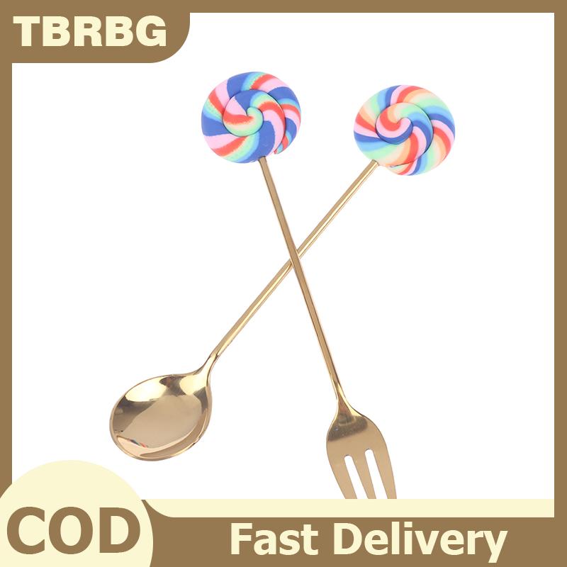 TBRBG 4 cái bộ thìa kẹo Donut nĩa thìa khuấy cà phê sữa dao kéo nhà bếp