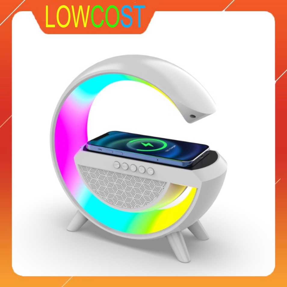 Loa Bluetooth Thông Minh Chữ G, 4 Chức Năng Sạc Không Dây Báo Thức Đèn Ngủ, Trang Trí Bàn Làm Việc