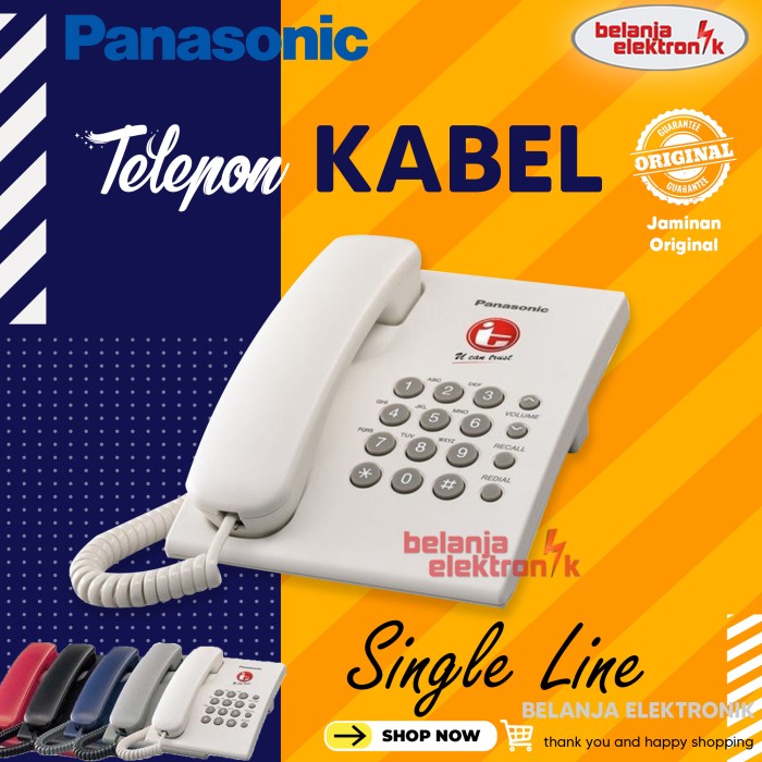 TELEPHON RUMAH / KANTOR PANASONIC TELEPHONE KABEL KX-TS505 MX Harga 439,000 rupiah*Gratis Ongkir