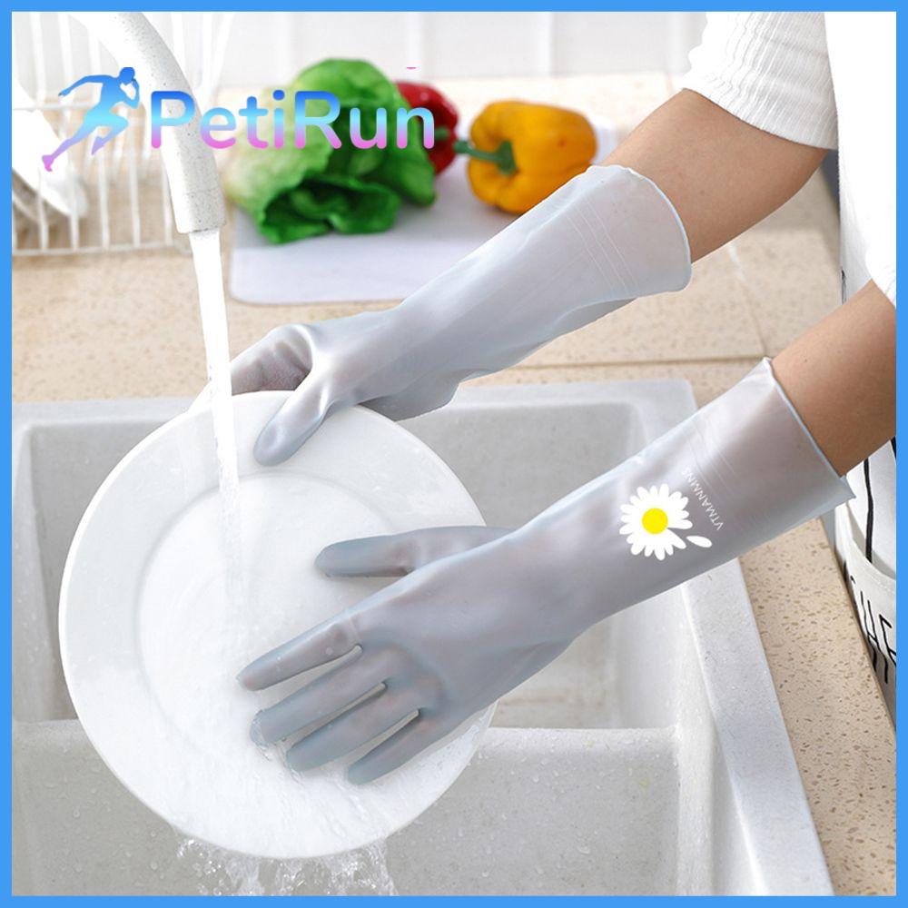 PETIRUN Bền chặt Giặt quần áo Dụng cụ vệ sinh gia đình Phòng bếp Cao su Găng tay rửa chén Hộ gia đình