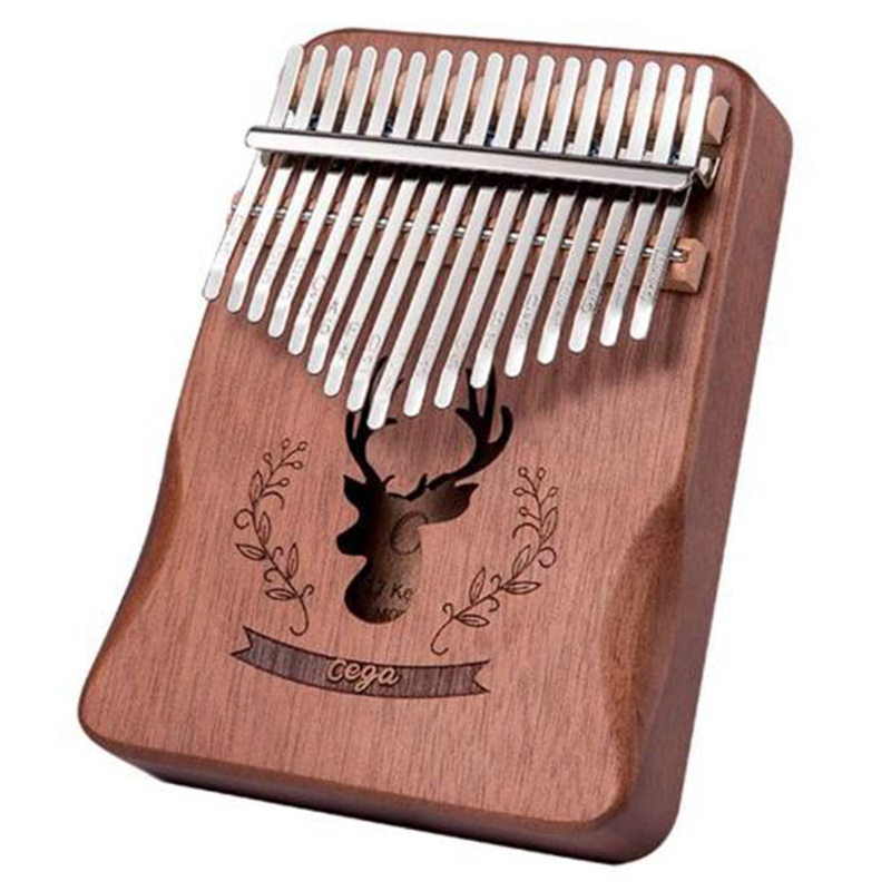 (EMGD) Kalimba 17-Key Reindeer Thumb Finger Piano Wooden Finger Piano Musical Gift for Music Lover, Students, Beginners, Etc