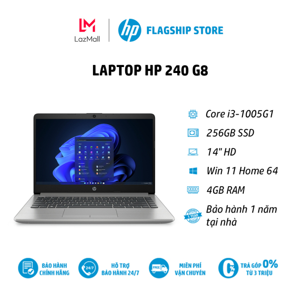 Bảng giá Laptop HP 240 G8,Core i3-1005G1,4GB RAM,256GB SSD,Intel Graphics,14HD,WIN11,Silver - Hàng Chính Hãng - Bảo Hành 12 Tháng Phong Vũ