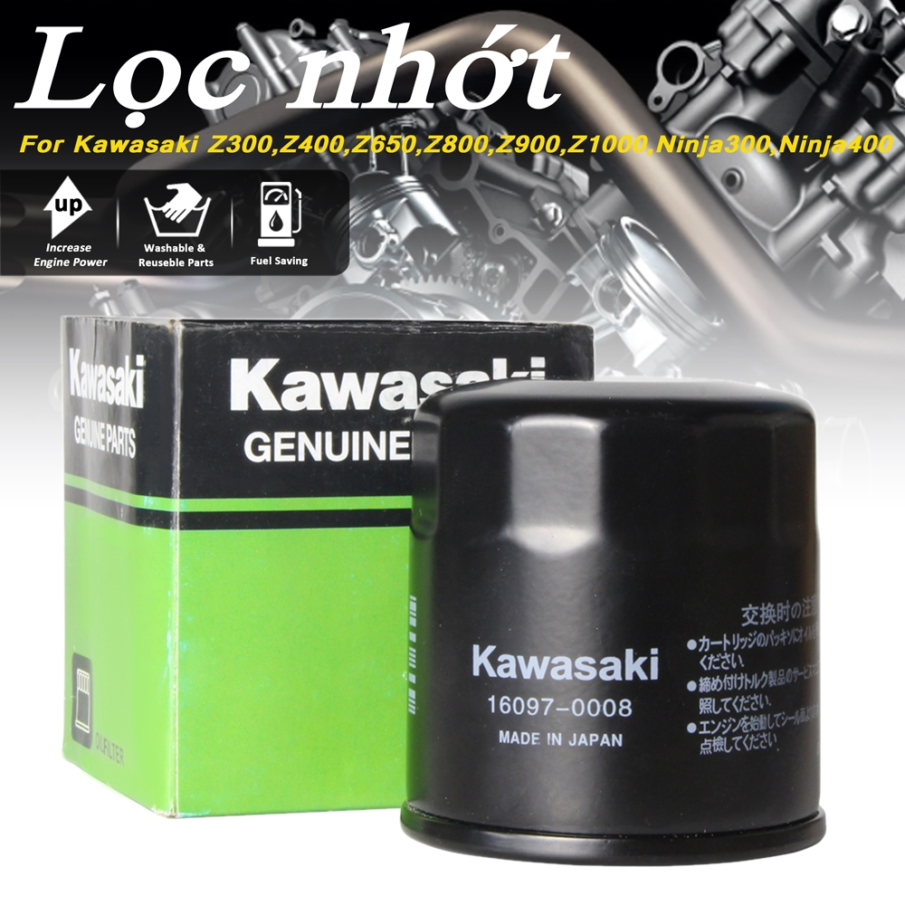 goya101 lọc dầu  (lọc dầu) kawasaki các dòng w175 300-10000 Ninja 300-400-650 Z300-z400-z650-z800-z900-z1000 h cho Z300, Ninja 300, Z400, Ninja 400, Z650, Ninja 650, Z800, Z900, Z1000, ZX-10R