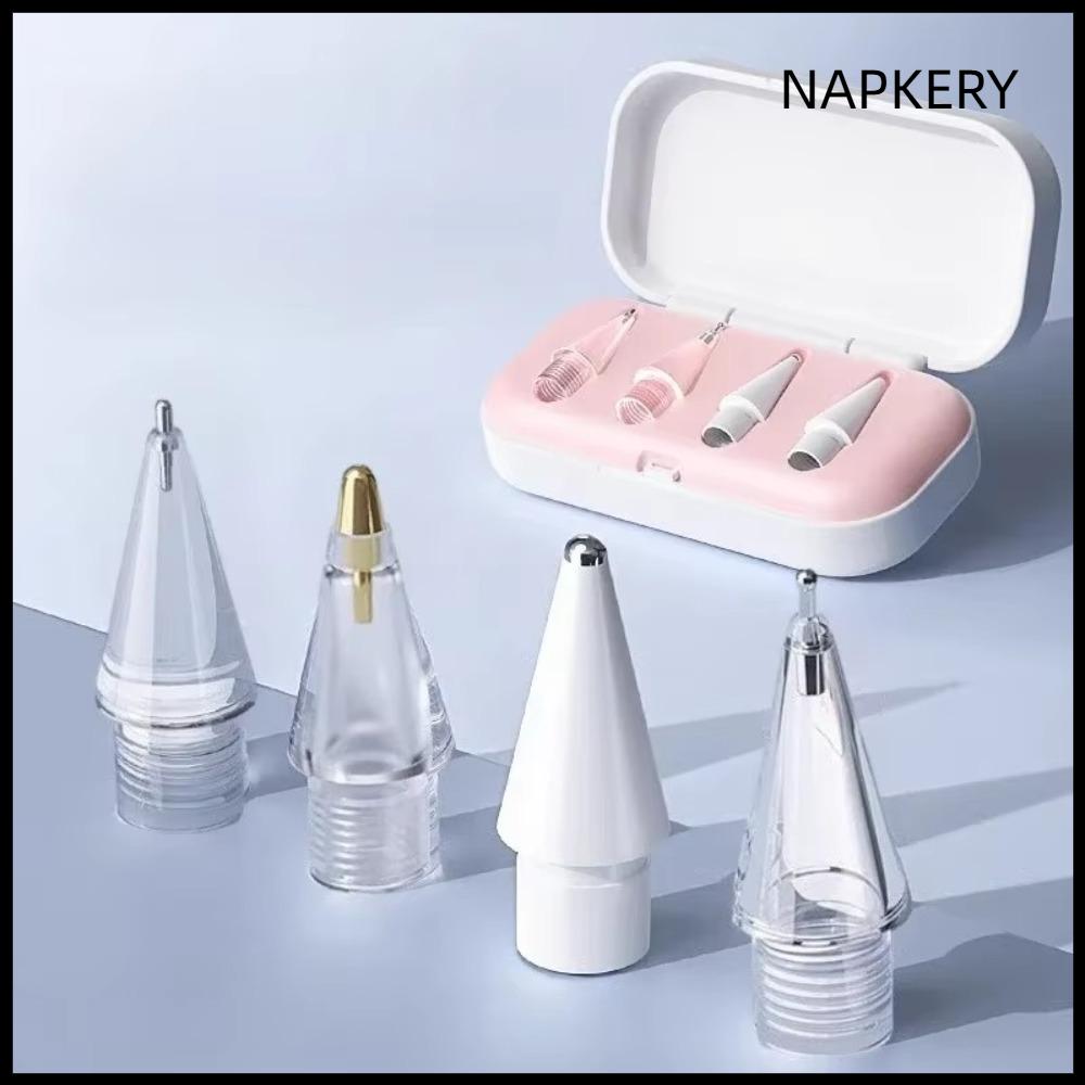 NAPKERY Có thể thay thế Đầu bút chì Chống sốc Chống trầy xước Hộp đựng Ngòi Bút Chì Thời trang Cầm tay Bút Stylus Cho Bút Chì táo Dành cho Apple Pencil