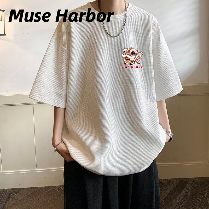 Muse Harbor เสื้อยืดฤดูร้อนสำหรับเยาวชน ผ้าเนื้อนุ่มสบาย ระบายอากาศได้ดี ราคา 69 บาท*ส่งฟรี