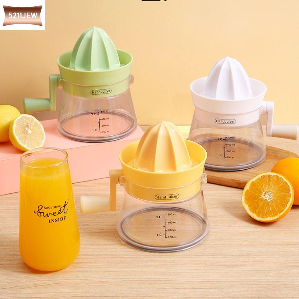 5211JEW Hộ gia đình Máy ép trái cây bằng tay Màu cam Chanh Cốc nước trái cây Mới Tay quay Máy ép trái cây