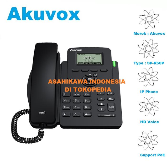 AKUVOX HD VOICE IP PHONE SP-R50P TELEPHONE IP Giá 1,419,000 Đồng*Miễn phí vận chuyển