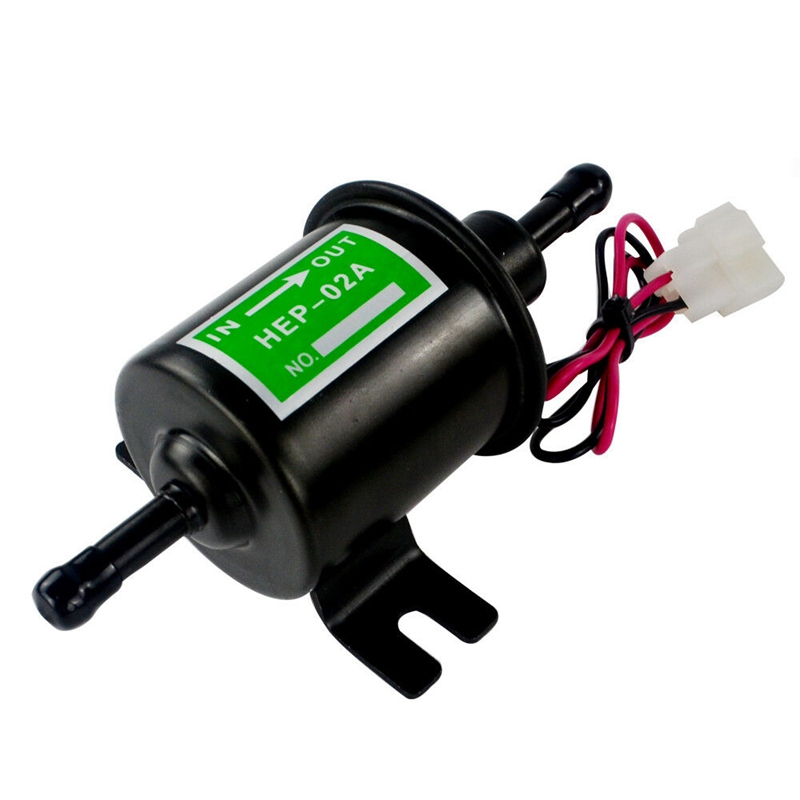 (RBPN) Universal 12V Heavy Duty Electric Fuel Pump Metal Solid Petrol Inline Fuel Pump Gasoline Transfer Pump 12 Volts HEP-02A