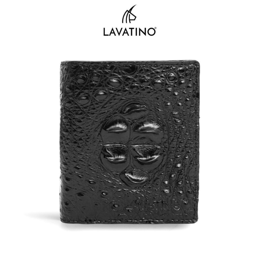 Ví Nam Da Cá Sấu Vân Gù 2 Mặt Cao Cấp Lavatino 04