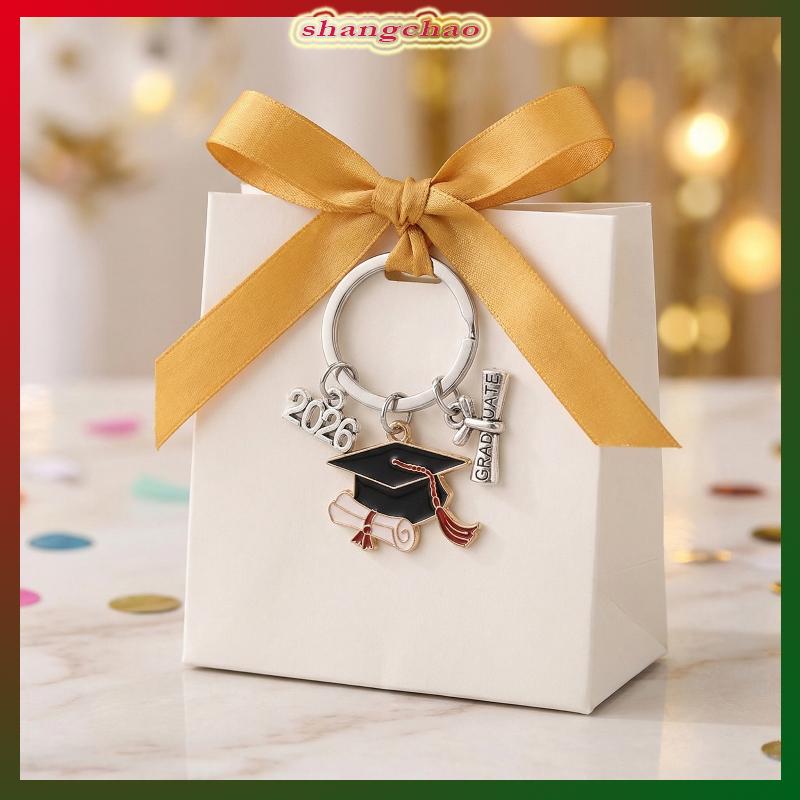 shangchao Kim loại tốt nghiệp cap Gown Keychain 2026 sinh viên lễ món quà lưu niệm độc đáo cho bạn bè bên bạn cùng lớp